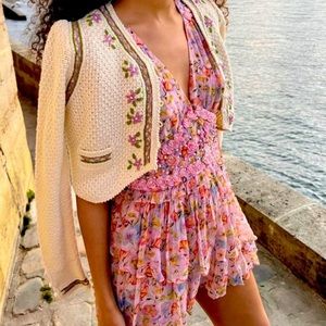 LoveShackFancy Marisela Dress in Pastel Confetti sz 2 $598